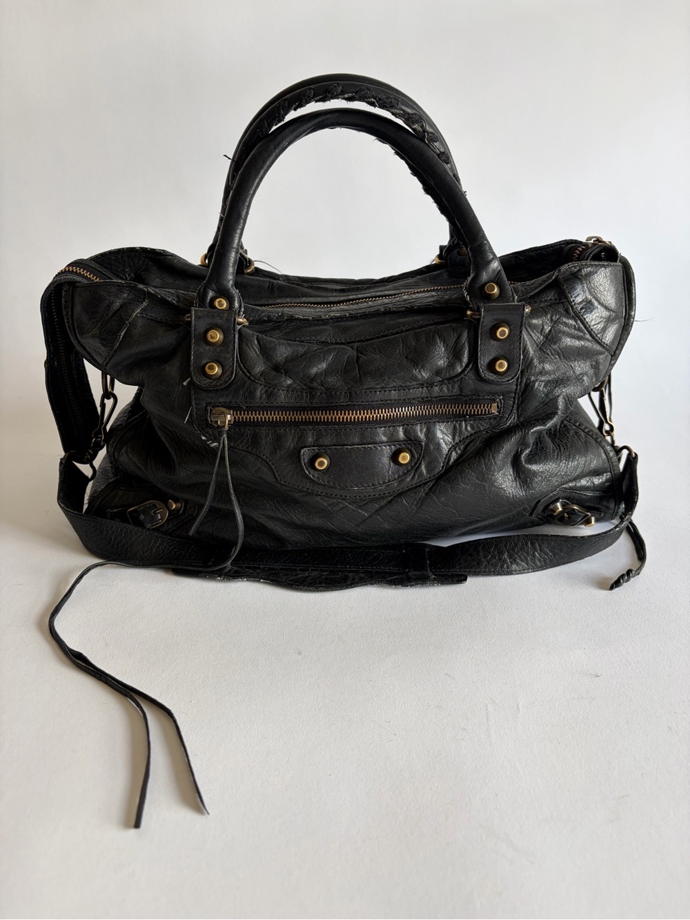 Vintage Balencianga City Bag Black